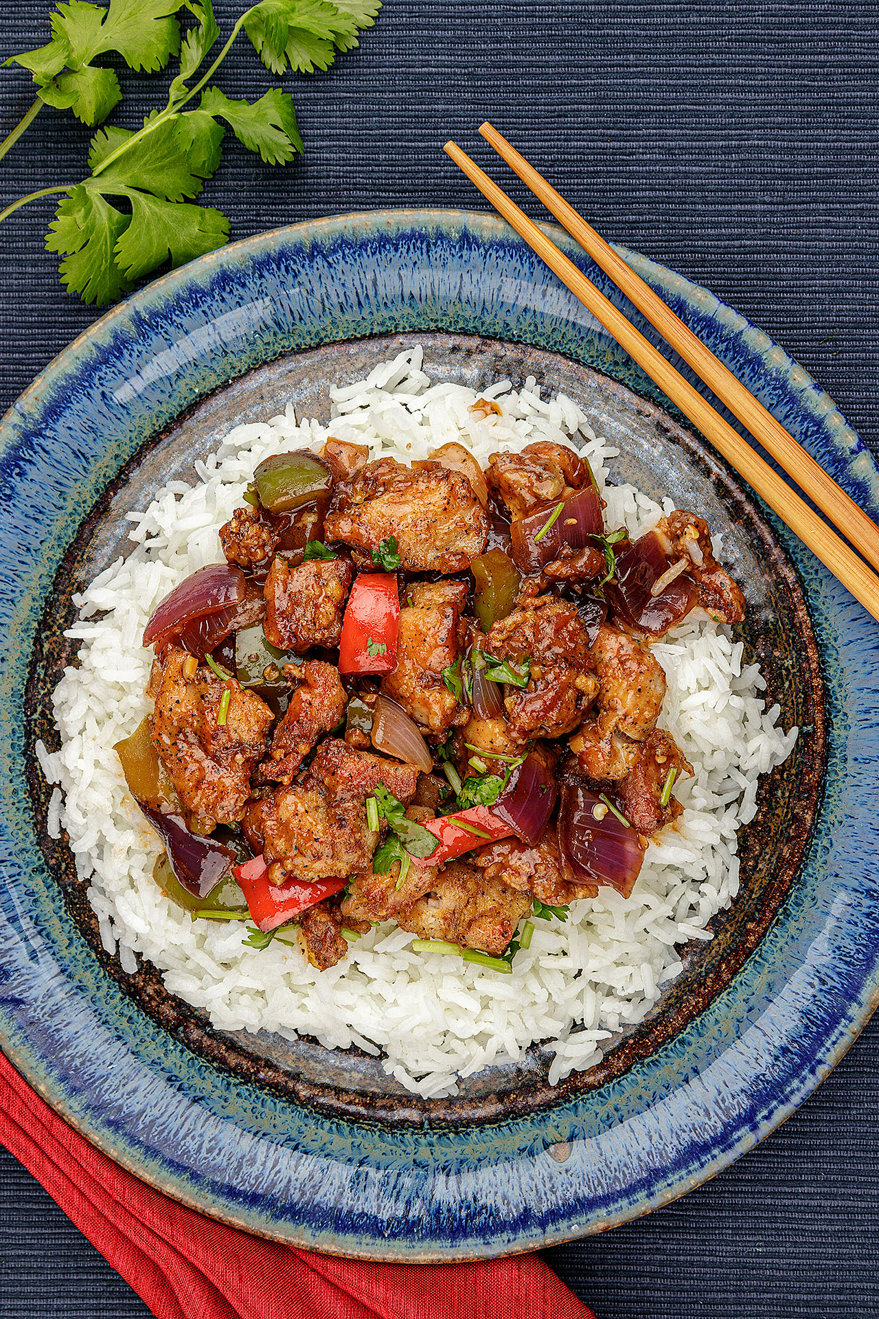 Chicken Manchurian with Rice