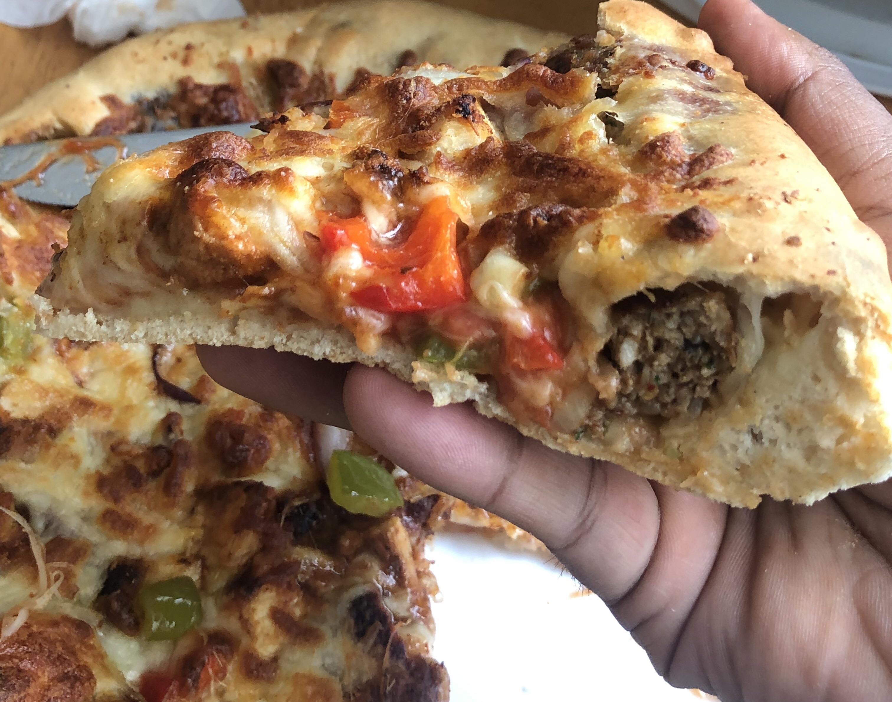 Kebab Stuffed Crust Pizza