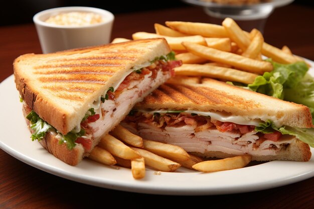 Chicken Club Sandwich (Fries)