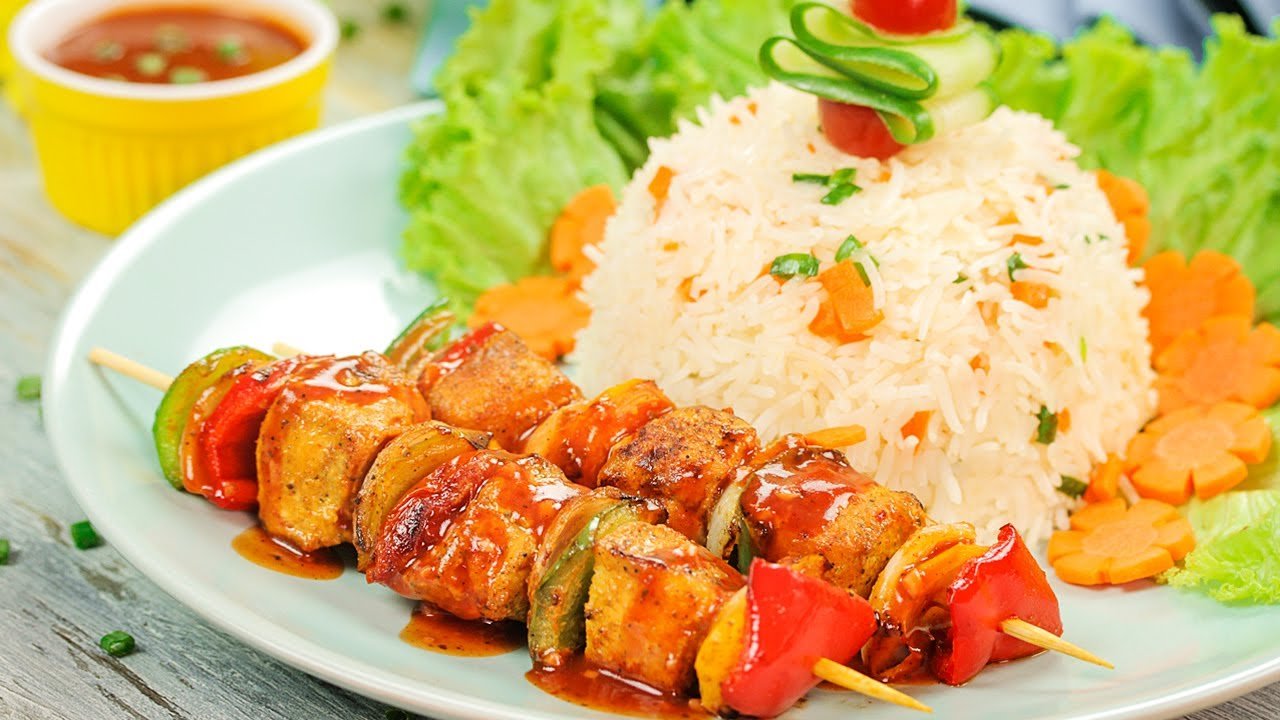Chicken Shashlic With Rice