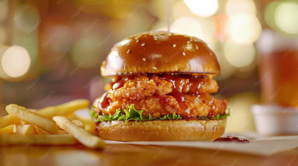 Unique Zinger Burger (Fries)
